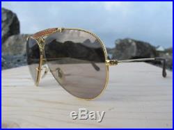 Vintage Ray Ban B&L Shooter TGM Bridle Leather Changeables Sunglasses