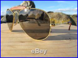 Vintage Ray Ban B&L The General Leathers Changeables Aviator Sunglasses