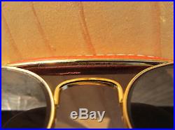 Vintage Ray Ban B&L The General Leathers Changeables Aviator Sunglasses