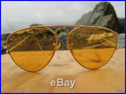 Vintage Ray Ban B&L U. S. A. Ambermatic All Weather Aviator Sunglasses