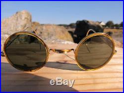 Vintage Ray Ban B&L U. S. A. Cheyenne G15 Grey/Green Lense wire loops Sunglasses