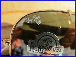 Vintage Ray Ban B&L U. S. A. Diamond Hard N. O. S. 24K GP Ulta Deep Groove Aviators
