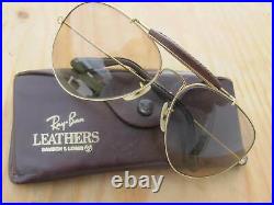 Vintage Ray Ban B&L U. S. A. Leathers Changeables Outdoorsman Aviators Sunglasses