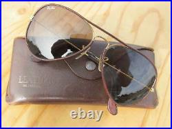 Vintage Ray Ban B&L U. S. A. Leathers Changeables circa 1980's Aviators