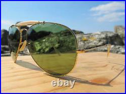 Vintage Ray Ban B&L U. S. A. RB3 True Green Lenses ODM Aviator Sunglasses 1980's