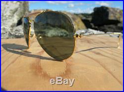 Vintage Ray Ban B&L U. S. A. RB3 True Green Lenses Outdoorsman Aviator Sunglasses