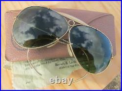 Vintage Ray Ban B&L U. S. A. Shooter 10k GF Circa 60s Aviator Sunglasses
