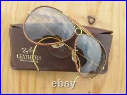Vintage Ray Ban B&L U. S. A. TG Ostrich Leathers Changeables Shooter Aviators