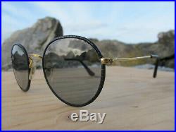 Vintage Ray Ban B&L W1184 Leathers Round Changeables John Lennon Sunglasses