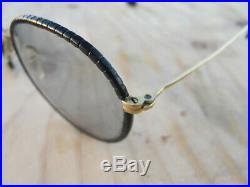 Vintage Ray Ban B&L W1184 Leathers Round Changeables John Lennon Sunglasses