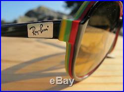 Vintage Ray Ban B&l U. S. A. N. O. S. Ambermatic Rainbow Vagabond Pre 80s Aviators