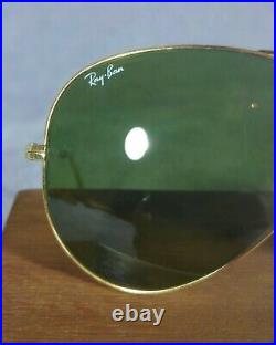 °Vintage Sunglasses Ray-ban B&L Aviator Arista Frame Lenses RB-3 80's