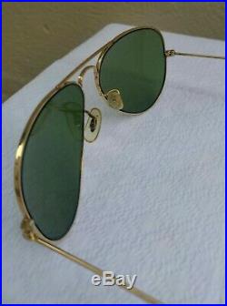Vintage Sunglasses Ray-ban B&L LIC Aviator LIC Arista Frame RB-3 Lenses 1970's