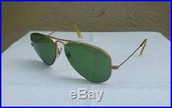 Vintage Sunglasses Ray-ban B&L LIC Aviator LIC Arista Frame RB-3 Lenses 70's