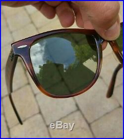 °Vintage Sunglasses RayBan B&L USA Wayfarer II L1725 Tortoise G-15 70's