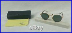 Vintage paire de lunettes de soleil RAYBAN Round métal Tortoise Style GATSBY 80s