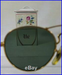 Vintage paire de lunettes de soleil RAYBAN Round métal Tortoise Style GATSBY 80s