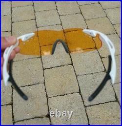 °Vintage sports sunglasses Ray-Ban USA XRAYS White and orange Made in Japan 90's