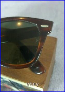 °Vintage sunglasses RAYBAN WAYFARER Tortoise 5024 BL BAUSCH & LOMB 80's