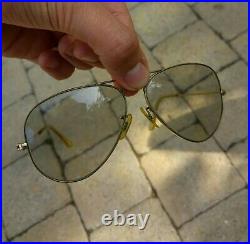 °Vintage sunglasses Ray-Ban B&L Aviator 5814 LIC Frame Photochromic Lenses 70's