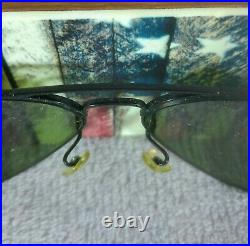 °Vintage sunglasses Ray-Ban B&L Aviator Black Frame RB-3 lenses 70's
