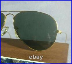 °Vintage sunglasses Ray-Ban B&L Aviator Cable temples 5814 G-15 80's TTBE