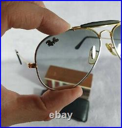 °Vintage sunglasses Ray-Ban B&L Aviator Outdoorsman 5814 Precious metal W0554