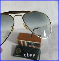 °Vintage sunglasses Ray-Ban B&L Aviator Outdoorsman 5814 Precious metal W0554