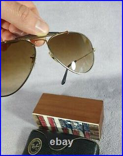 °Vintage sunglasses Ray-Ban B&L Aviator Outdoorsman 5814 W0554 Precious metal