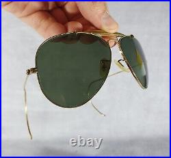 °Vintage sunglasses Ray-Ban B&L Aviator Outdoorsman Cable temples 5814 G-15 70s