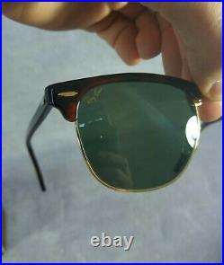 °Vintage sunglasses Ray-Ban B&L Clubmaster Dark tortoise W0366 G-15 90s