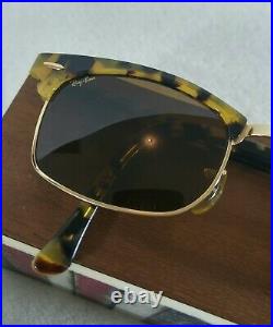 °Vintage sunglasses Ray-Ban B&L Clubmaster Yellow tortoise W1483 B-15 90s