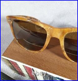 °Vintage sunglasses Ray-Ban B&L USA Wayfarer Blonde frost W0884 B-15 lenses