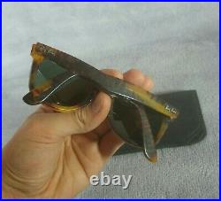 °Vintage sunglasses Ray-Ban B&L Wayfarer Real tortoise W0886 G-15 Lenses 80's