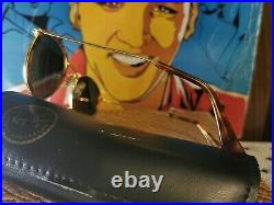 Vintage sunglasses Ray-Ban Classic Metal W1675 Or plated, tortuga G15 XLT
