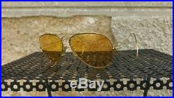 °Vintage sunglasses Ray-ban B&L Aviator 5814 Ambermatic Lenses LIC Frame 1978