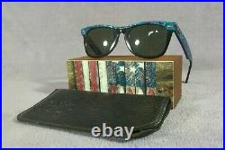 °Vintage sunglasses RayBan B&L USA Wayfarer W1086 Blue mosaic G-15