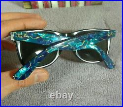 °Vintage sunglasses RayBan B&L USA Wayfarer W1086 Blue mosaic G-15